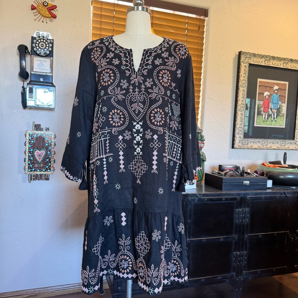 NWT Johnny Was Faye embroidered dress size XL